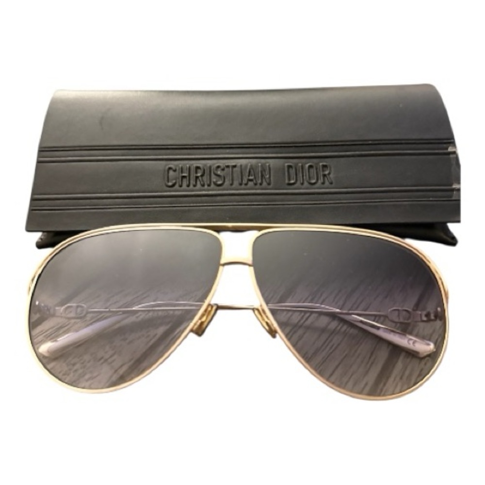 Dior Oversized Gold Aviator Sunglasses